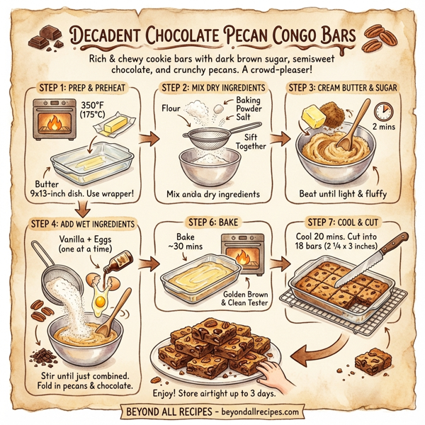 Decadent Chocolate Pecan Congo Bars instructions