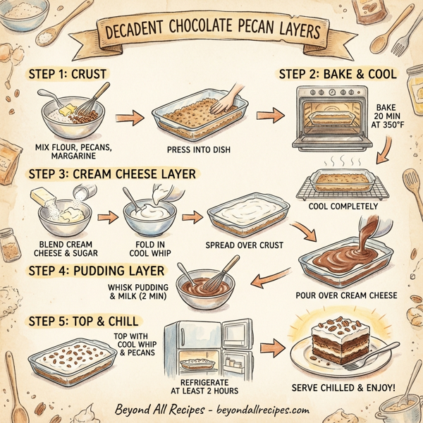 Decadent Chocolate Pecan Layers instructions