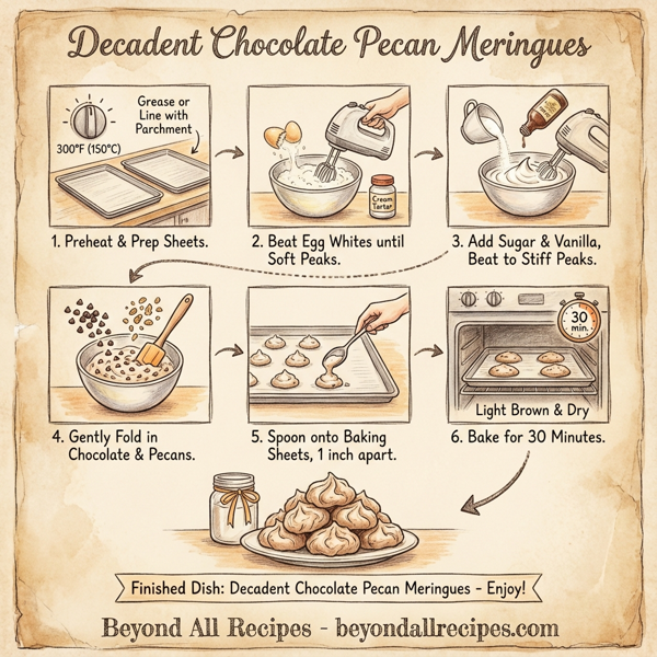 Decadent Chocolate Pecan Meringues instructions