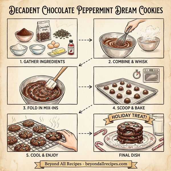 Decadent Chocolate Peppermint Dream Cookies instructions