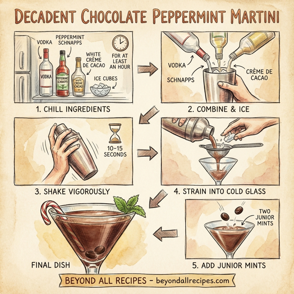 Decadent Chocolate Peppermint Martini instructions
