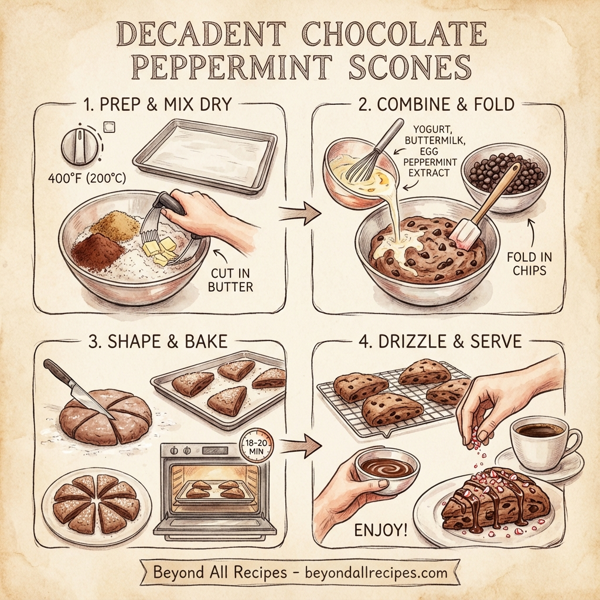 Decadent Chocolate Peppermint Scones instructions