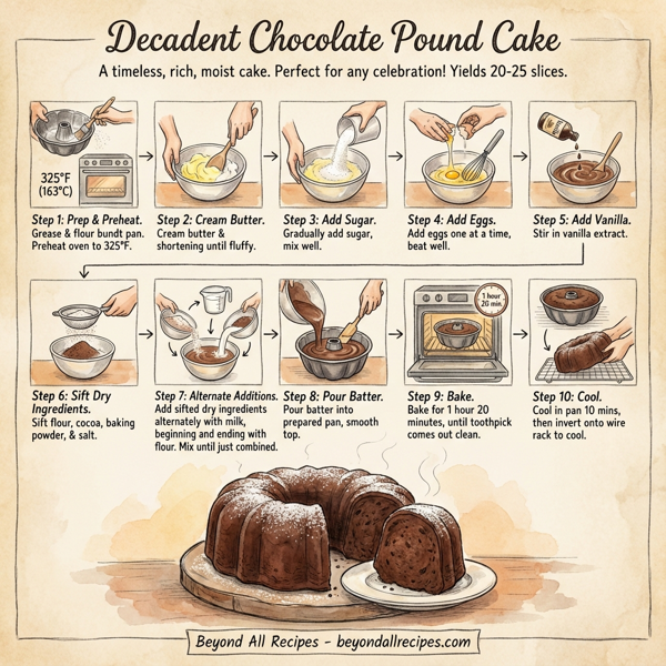 Decadent Chocolate Pound Cake instructions
