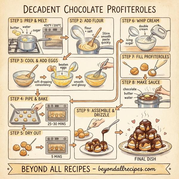 Decadent Chocolate Profiteroles instructions