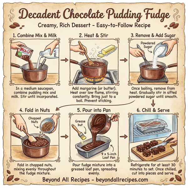 Decadent Chocolate Pudding Fudge instructions