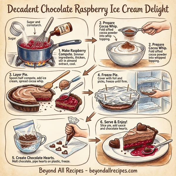 Decadent Chocolate Raspberry Ice Cream Delight instructions