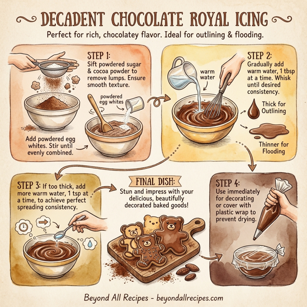 Decadent Chocolate Royal Icing instructions