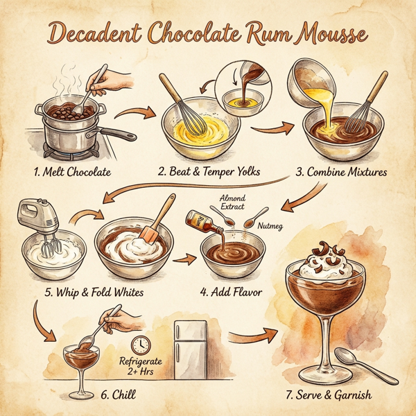 Decadent Chocolate Rum Mousse instructions