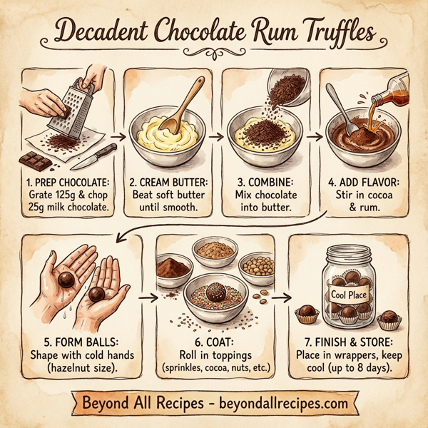 Decadent Chocolate Rum Truffles instructions
