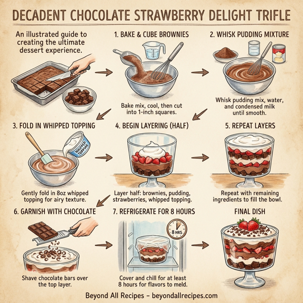 Decadent Chocolate Strawberry Delight Trifle instructions