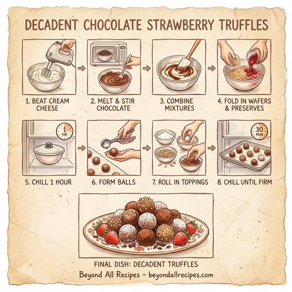 Decadent Chocolate Strawberry Truffles instructions