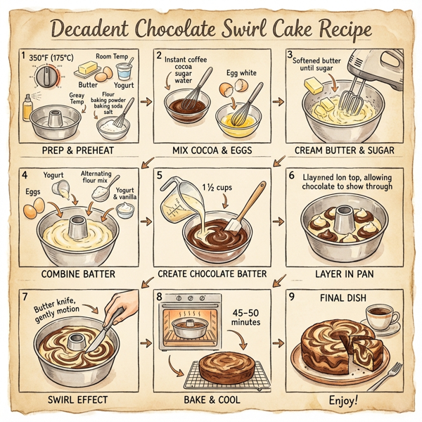Decadent Chocolate Swirl Cake instructions