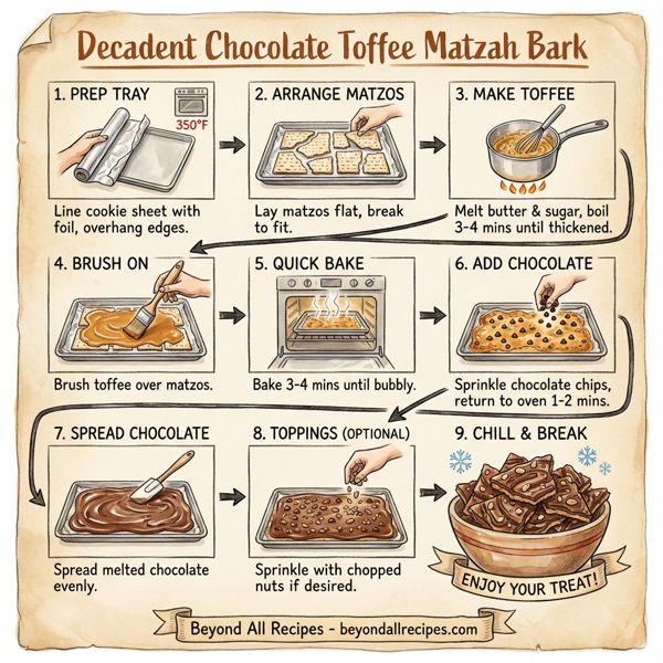 Decadent Chocolate Toffee Matzah Bark instructions
