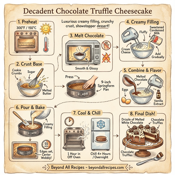 Decadent Chocolate Truffle Cheesecake instructions