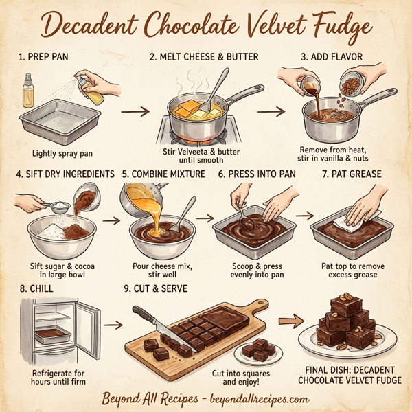 Decadent Chocolate Velvet Fudge instructions