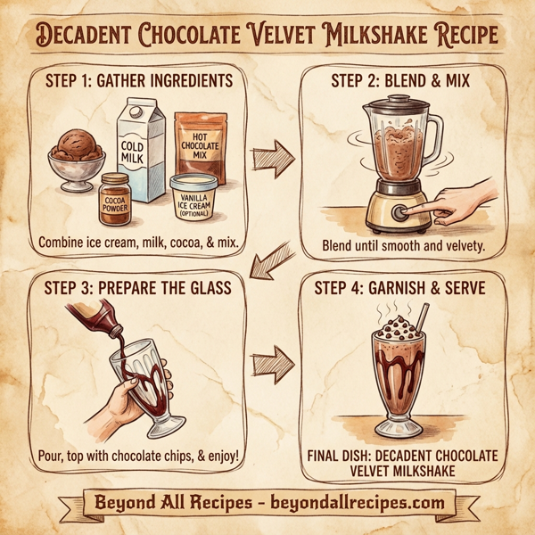 Decadent Chocolate Velvet Milkshake instructions