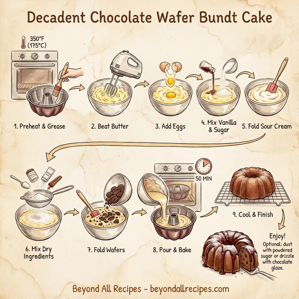 Decadent Chocolate Wafer Bundt Cake instructions