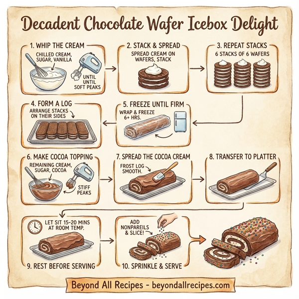 Decadent Chocolate Wafer Icebox Delight instructions