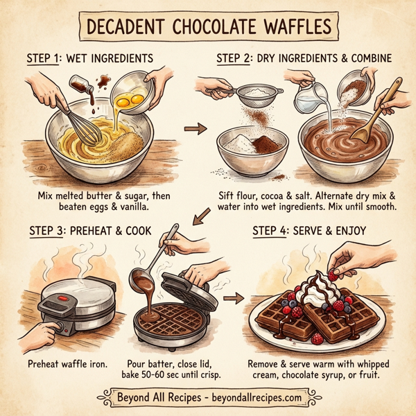 Decadent Chocolate Waffles instructions