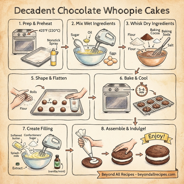 Decadent Chocolate Whoopie Cakes instructions