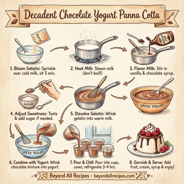 Decadent Chocolate Yogurt Panna Cotta instructions