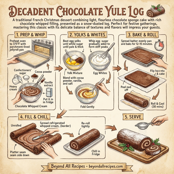 Decadent Chocolate Yule Log instructions