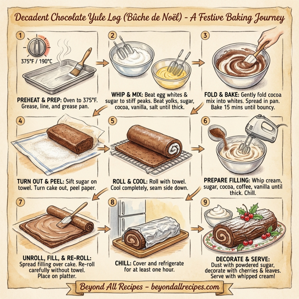 Decadent Chocolate Yule Log (Bûche de Noël) instructions