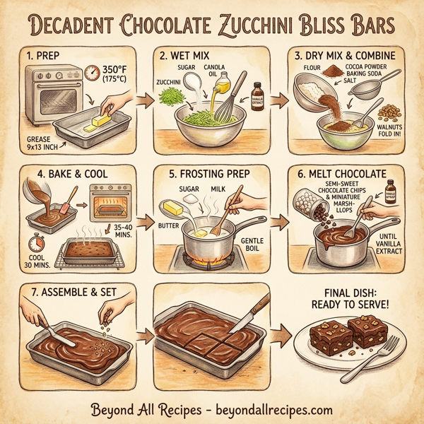 Decadent Chocolate Zucchini Bliss Bars instructions