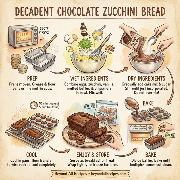 Decadent Chocolate Zucchini Bread instructions