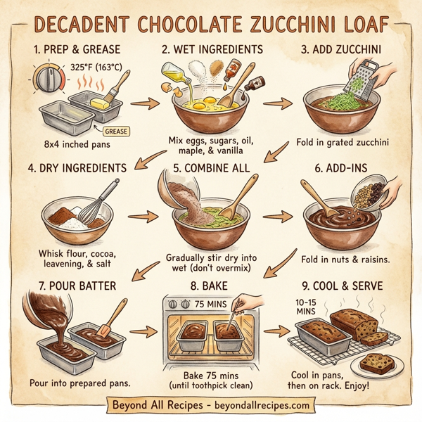 Decadent Chocolate Zucchini Loaf instructions