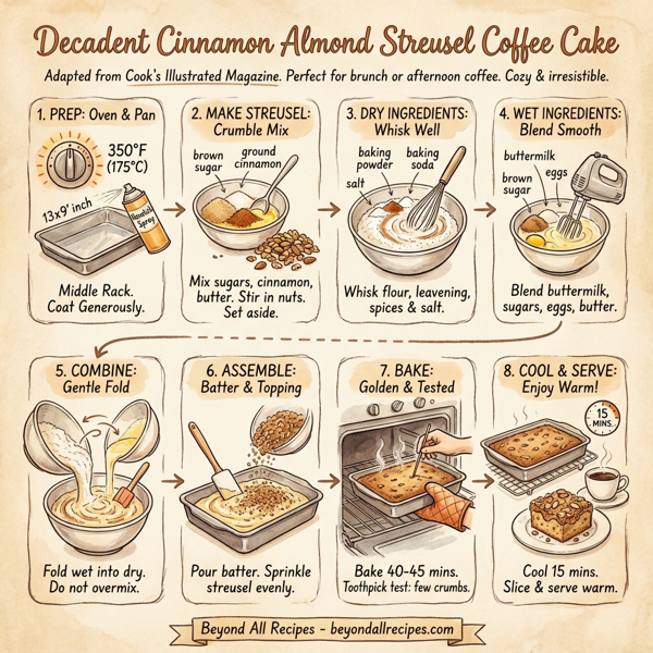Decadent Cinnamon Almond Streusel Coffee Cake instructions