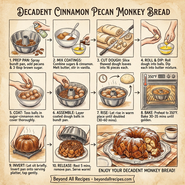 Decadent Cinnamon Pecan Monkey Bread instructions