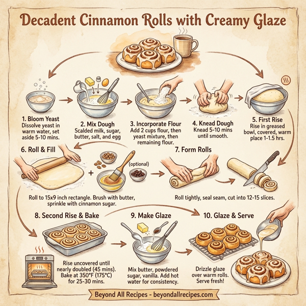 Decadent Cinnamon Rolls with Creamy Glaze instructions