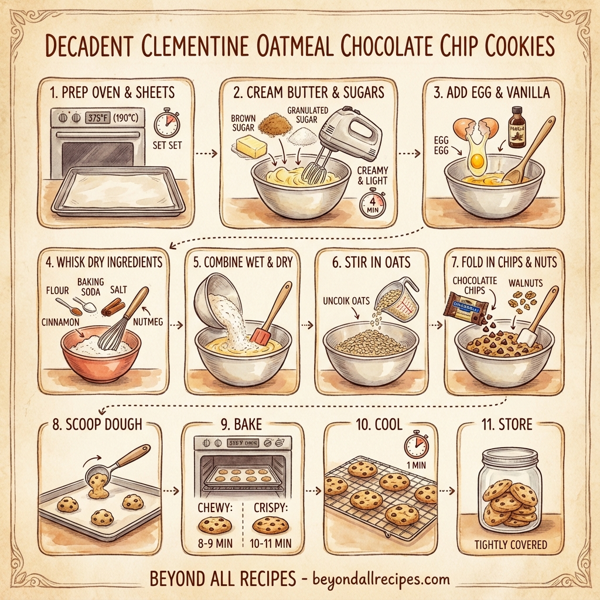 Decadent Clementine Oatmeal Chocolate Chip Cookies instructions
