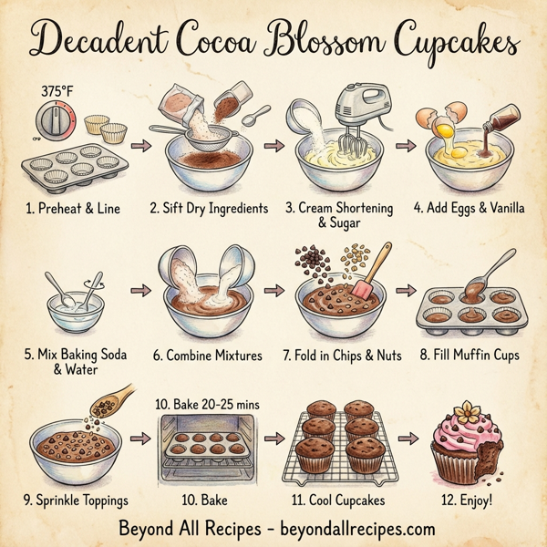 Decadent Cocoa Blossom Cupcakes instructions