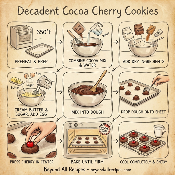 Decadent Cocoa Cherry Cookies instructions