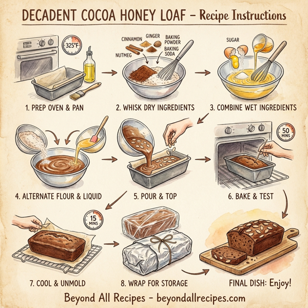 Decadent Cocoa Honey Loaf instructions