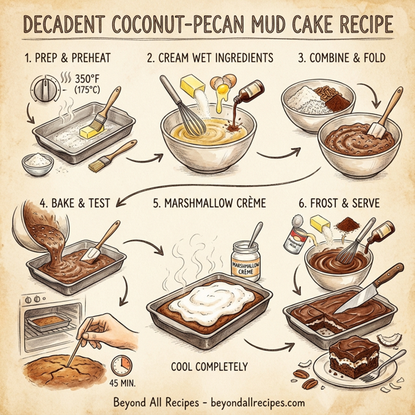 Decadent Coconut-Pecan Mud Cake instructions