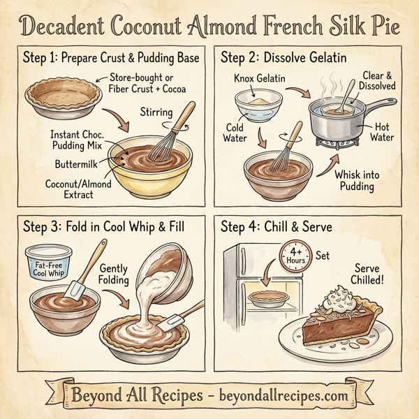Decadent Coconut Almond French Silk Pie instructions