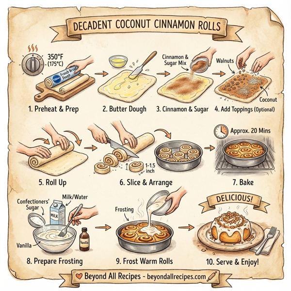 Decadent Coconut Cinnamon Rolls instructions