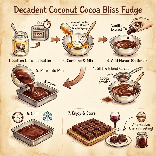 Decadent Coconut Cocoa Bliss Fudge instructions