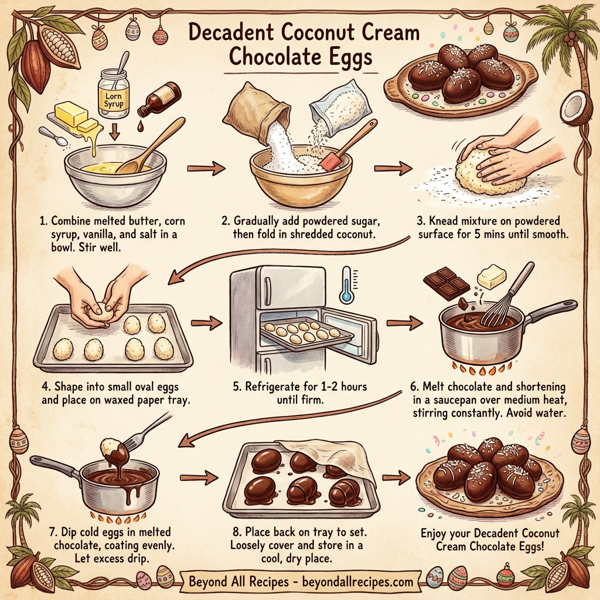 Decadent Coconut Cream Chocolate Eggs instructions
