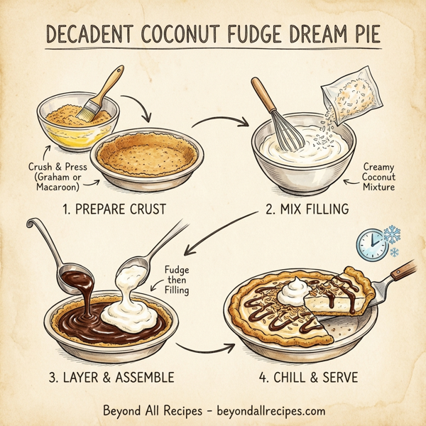 Decadent Coconut Fudge Dream Pie instructions