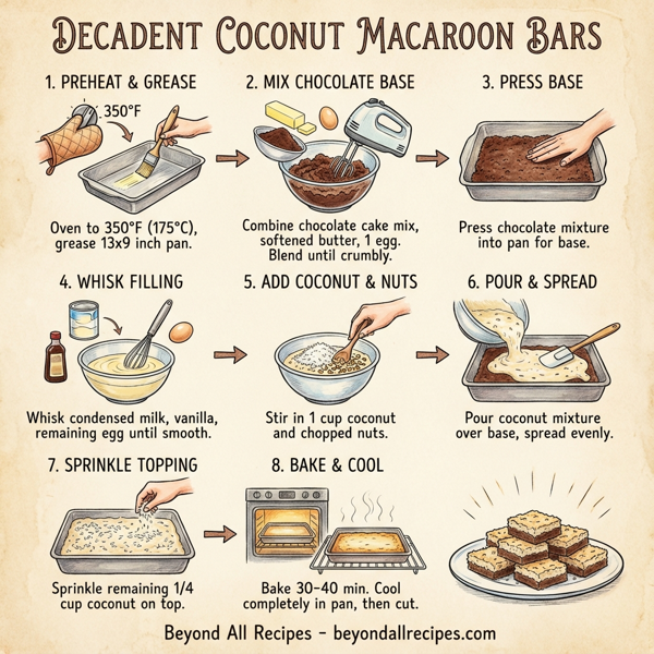 Decadent Coconut Macaroon Bars instructions