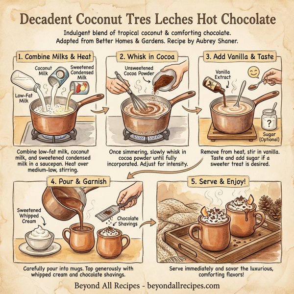 Decadent Coconut Tres Leches Hot Chocolate instructions