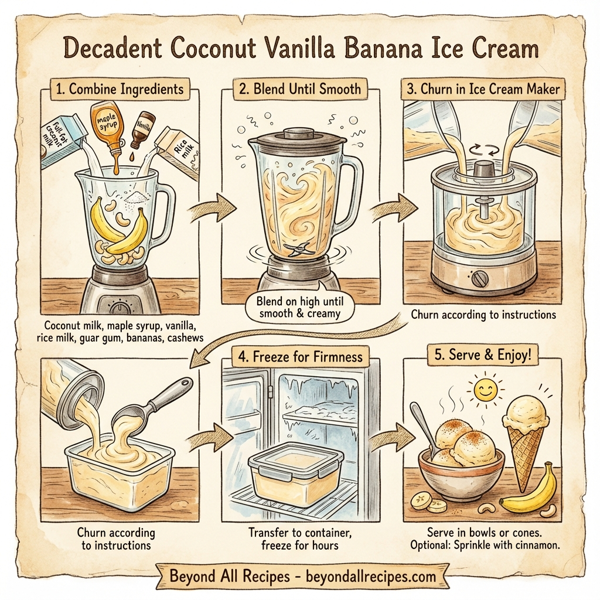 Decadent Coconut Vanilla Banana Ice Cream instructions