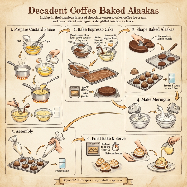 Decadent Coffee Baked Alaskas instructions
