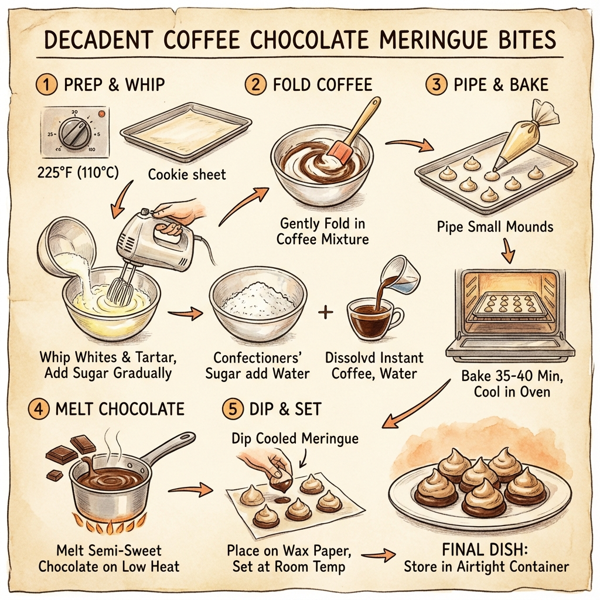 Decadent Coffee Chocolate Meringue Bites instructions