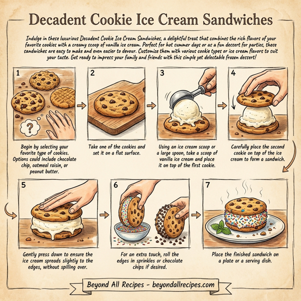 Decadent Cookie Ice Cream Sandwiches instructions
