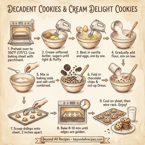 Decadent Cookies & Cream Delight Cookies instructions